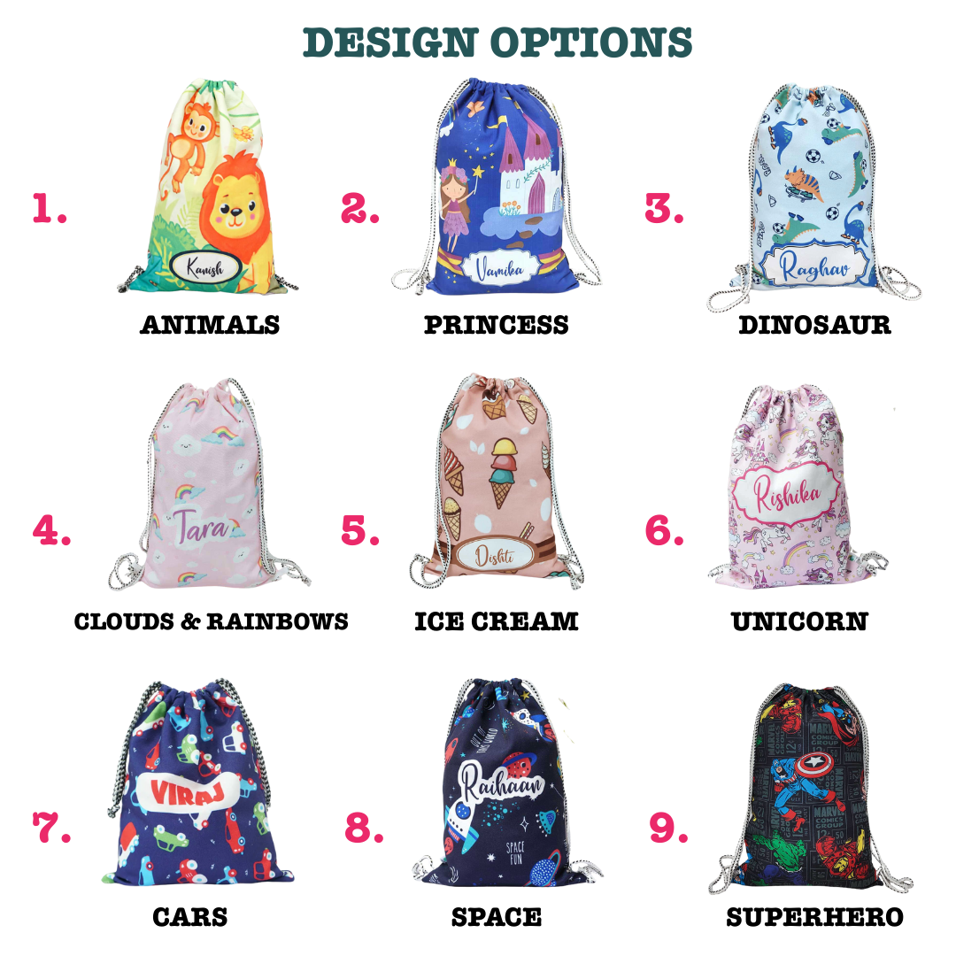 Personalised Themed Drawstring Bag [Kids Special]