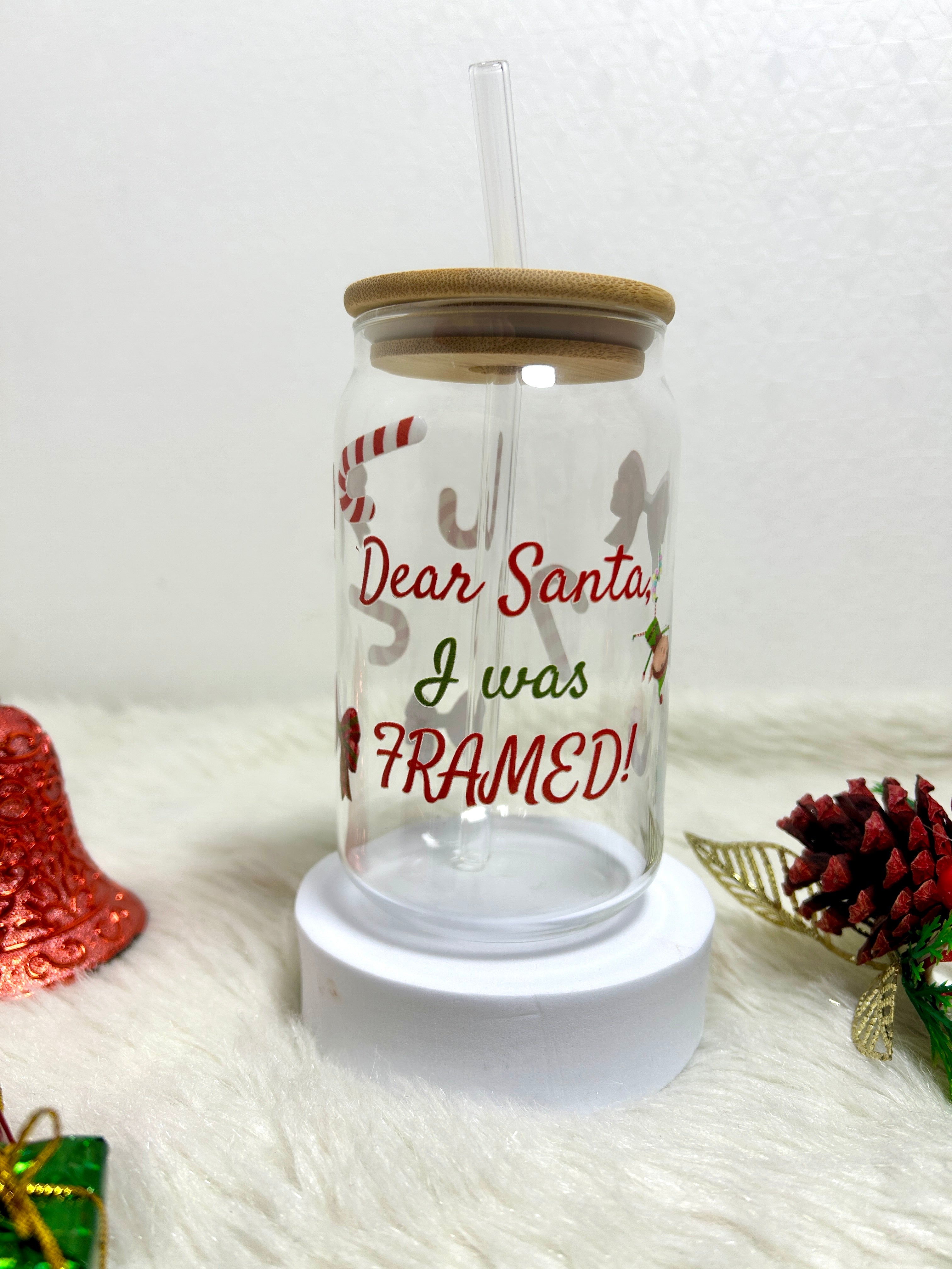 Personalised Christmas Glass Jar