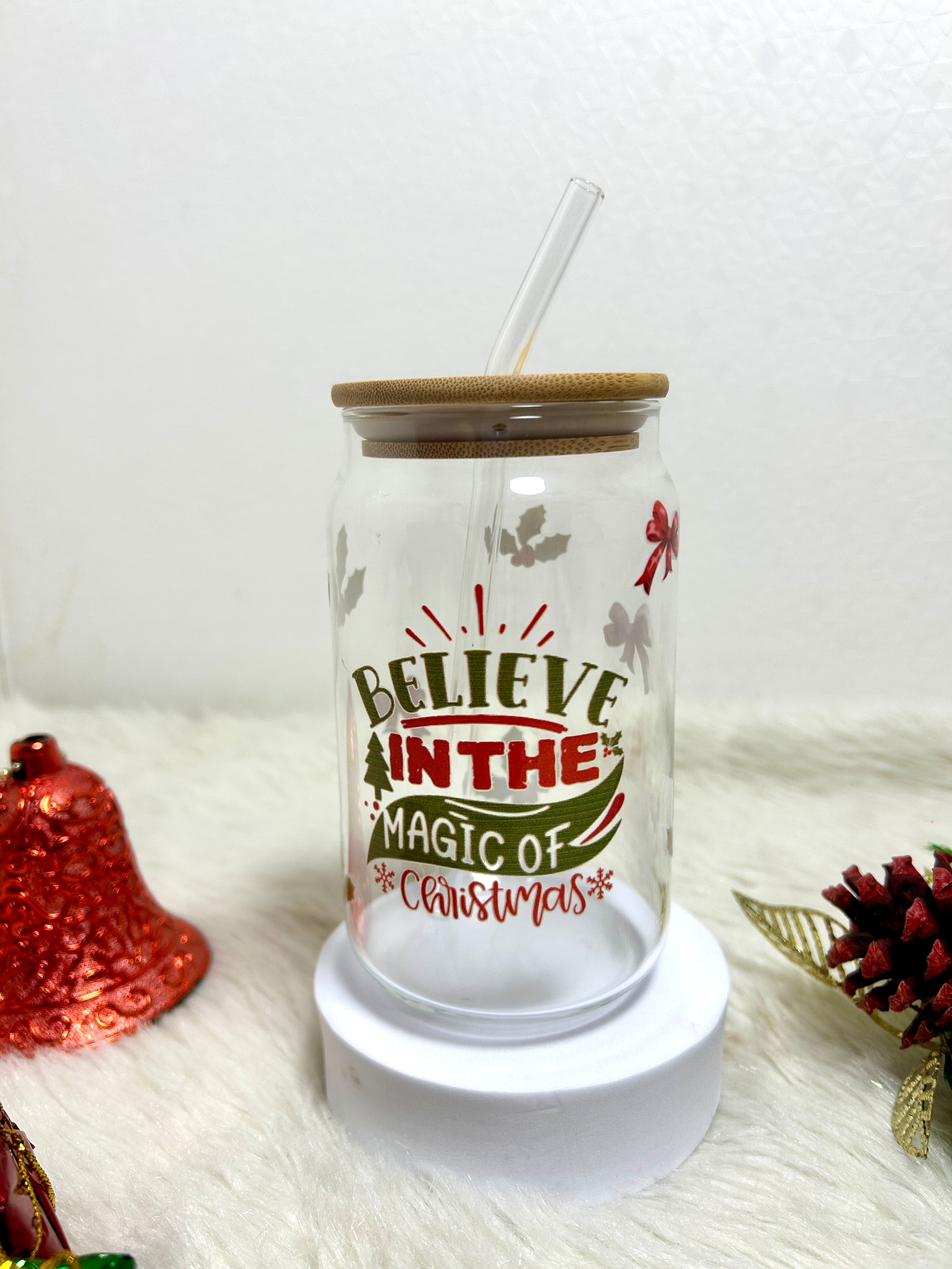 Personalised Christmas Glass Jar