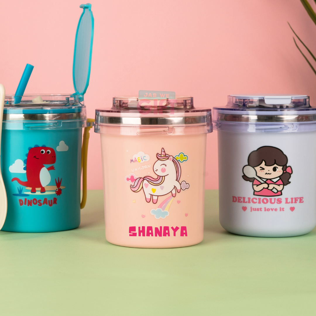 Personalised Soup/Food Steel Lunch Box [Kids Special]