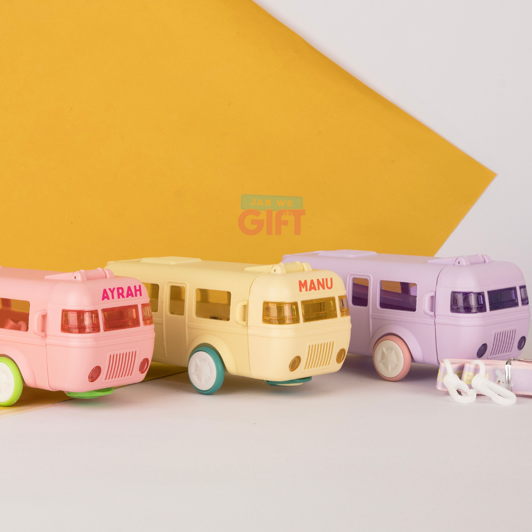 Personalised Premium Bus Shaped Water Bottle