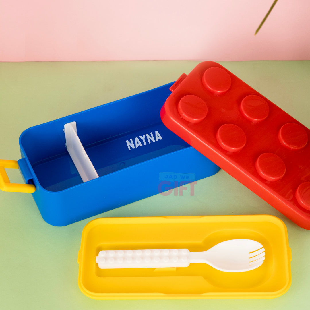 Personalised Lego 2 Section Snack Box [Kids Special]