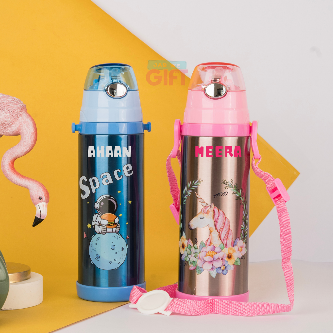 Personalised Insulated Bottle with Sipper & Belt [Kids Special]