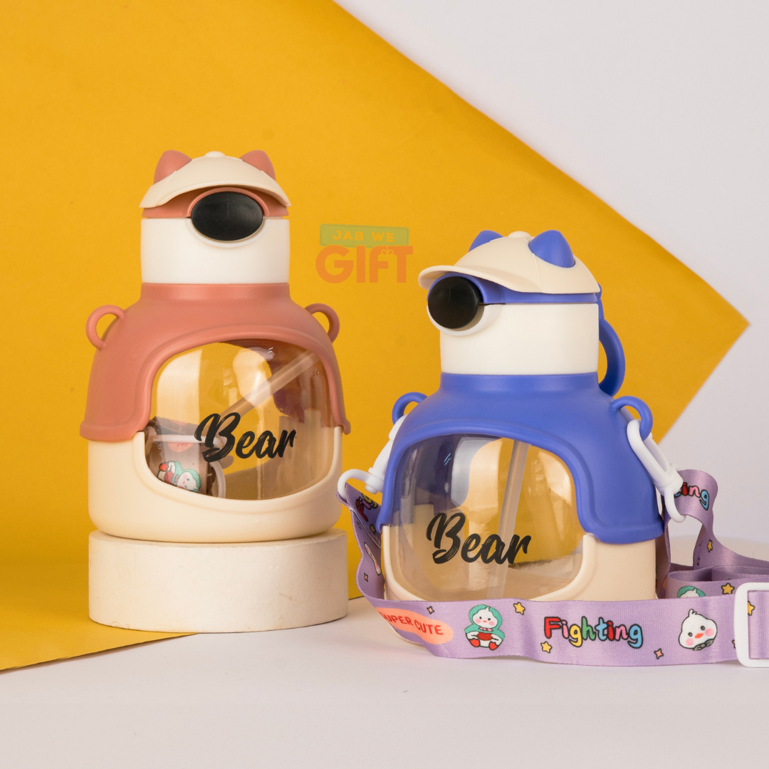 Personalised Bear Water Bottle with Belt [Kids Special]