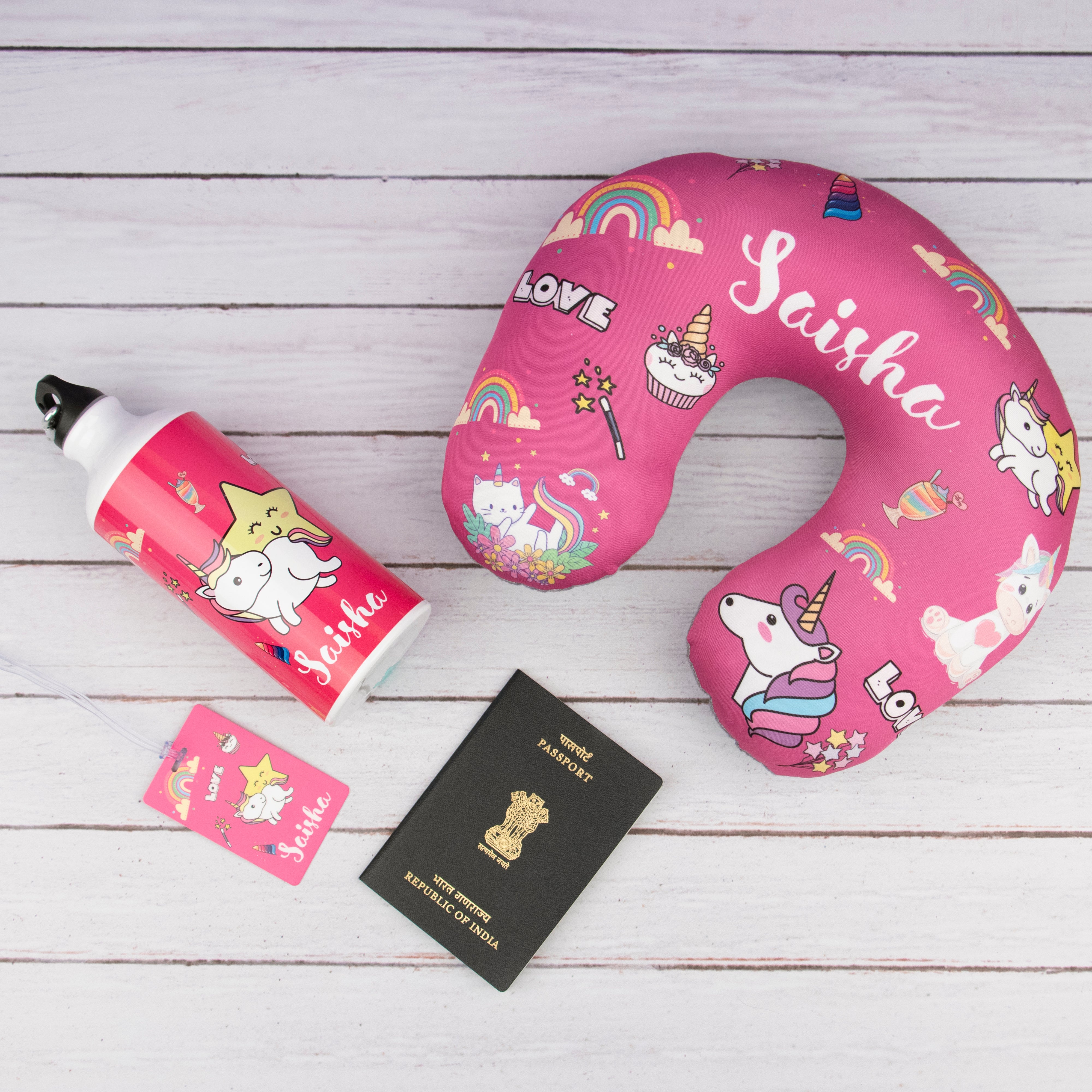 Personalised Kids Travel Combo - Unicorn [Kids Special]